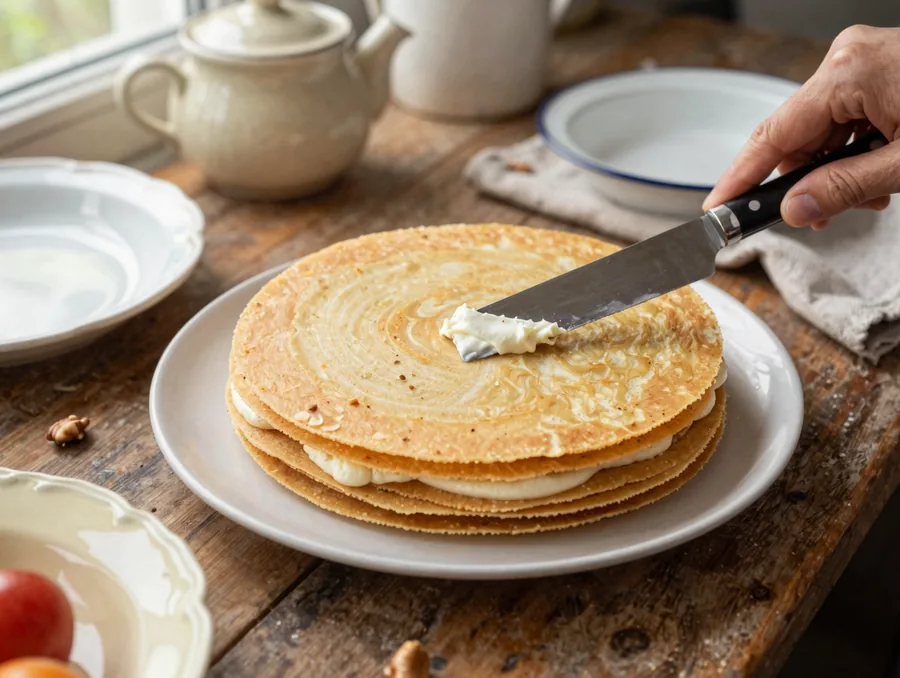 Eszterházy torta diós lapokkal, selymes vajkrémmel elkészítése, 9. lépés