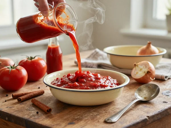 Házi ketchup télire, tartósítószer nélkül, üvegekbe