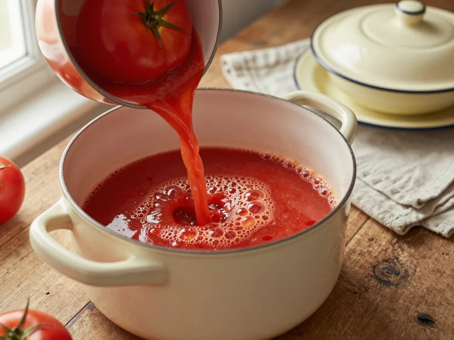 Házi ketchup télire, tartósítószer nélkül, üvegekbe elkészítése, 4. lépés