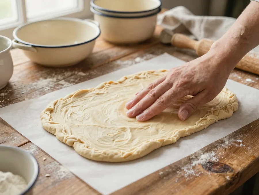 Házi pizzatészta, amitől ropogós lesz a tepsis pizza elkészítése, 7. lépés