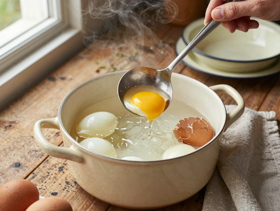Kapormártás főtt tojással, pont olyan sűrű, mint régen elkészítése, 1. lépés