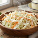 Káposztasaláta coleslaw módra, roppanós marad másnap is – tálalva, házias elkészítésben