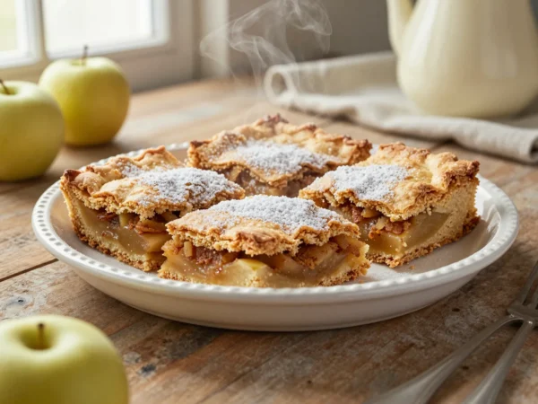 Omlós almás pite porlós tésztából, sok almával
