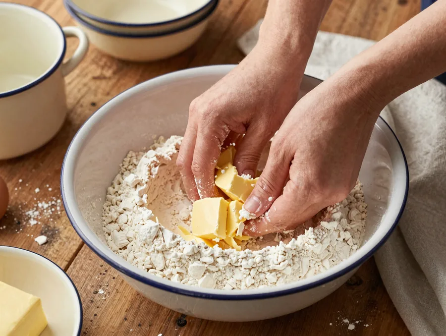 Omlós almás pite porlós tésztából, sok almával elkészítése, 1. lépés