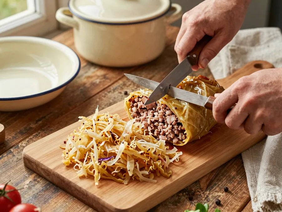 Töltött káposzta recept – ahogy a nagymamák készítették elkészítése, 4. lépés